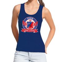 Blauw Kort en Pittig team tanktop / mouwloos shirt dame Blauw Kort en Pittig team tanktop / mouwloos shirt dame