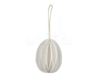 Paasdecoratie Papieren Hanger Ei Wit 6cm