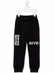 Givenchy Kids pantalon de jogging à logo appliqué - Noir