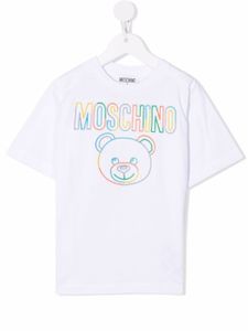 Moschino Kids t-shirt à logo imprimé - Blanc