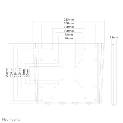 Neomounts Flatscreen wandsteun vlak FPMA-W110BLACK bevestiging