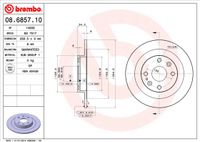 Remschijf BREMBO, Remschijftype: Massief, u.a. für Mazda