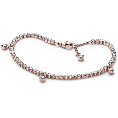 Pandora 582401C01 Armband Sparkling Drops Tennis zilver-zirconia rosekleurig-wit