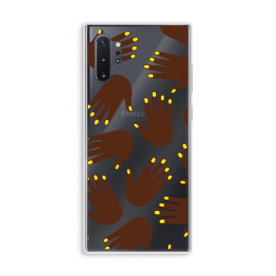 Hands dark: Samsung Galaxy Note 10 Plus Transparant Hoesje