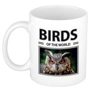 Foto mok Uil beker - birds of the world cadeau Uilen liefhebber