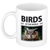 Foto mok Uil beker - birds of the world cadeau Uilen liefhebber - thumbnail