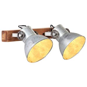 VidaXL Wandlamp industrieel e27 45x25 cm zilverkleurig