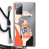 Peach please!: Samsung Galaxy Note 20 / Note 20 5G Transparant Hoesje met koord
