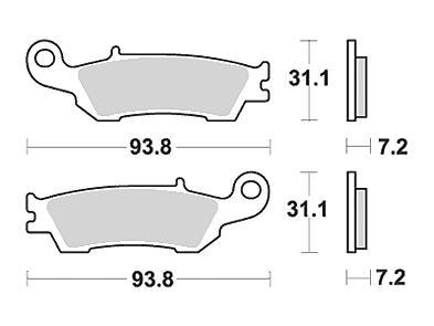 TRW Brake pad mcb 791 si sintered metal