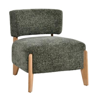 Fauteuil Vale Green olijfgroen rubberhout