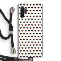 Hartjes: Samsung Galaxy Note 10 Plus Transparant Hoesje met koord Hartjes: Samsung Galaxy Note 10 Plus Transparant Hoesje met koord