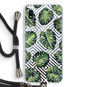 Geometrische jungle: Samsung Galaxy A10 Transparant Hoesje met koord