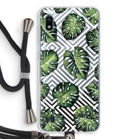 Geometrische jungle: Samsung Galaxy A10 Transparant Hoesje met koord