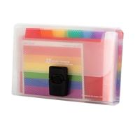 13 grid uitvouwen bestandsmap A6 document gesp Lanyard tas Multicolor uitbreiden van bestand (Multicolor gesp)