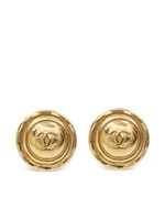 CHANEL Pre-Owned boucles d'oreilles en plaqué or à logo CC (1994) - thumbnail