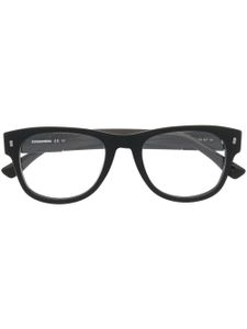 DSQUARED2 EYEWEAR lunettes de vue à monture ronde polie - Noir