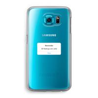 Reminder: Samsung Galaxy S6 Transparant Hoesje