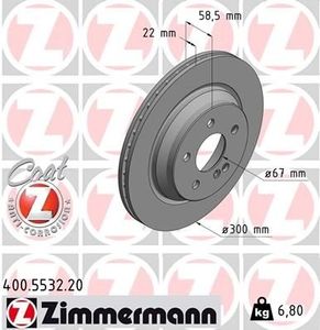 Remschijf Coat Z 400553220