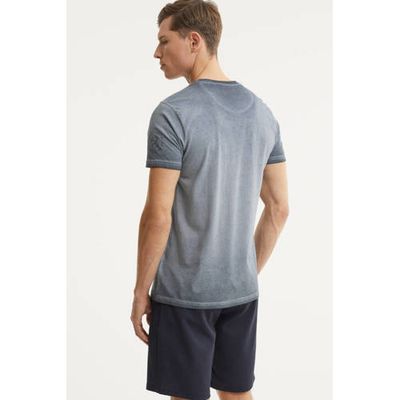 Petrol Industries T-shirt met logo grijsblauw