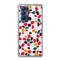 Colored Giraffe: Oppo Find X3 Neo Transparant Hoesje