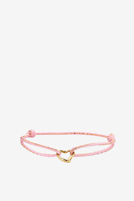 Just Franky armband Iconic Shaped Heart Satin geelgoud