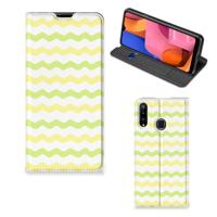 Samsung Galaxy A20s | Hoesje met Magneet | Waves Yellow