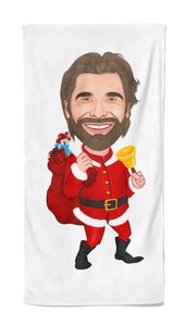 Cartoon Handdoek Santa Claus - Pillow Buddies