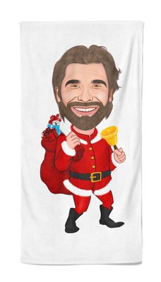 Cartoon Handdoek Santa Claus - Pillow Buddies