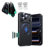 iPhone 17 Pro Bundle Cyber Tough Magnetic Case (Camera Control) and Armorite Privacy Screen Protector - Black