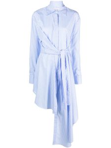 Viktor & Rolf robe-chemise drapée à design asymétrique - Bleu