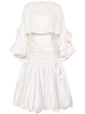 Gaby Charbachy robe longue à applique fleur - Blanc