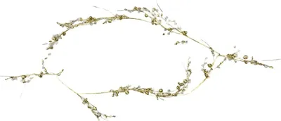 Kunsttak bes 150cm wit, goud