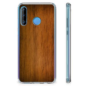 Huawei P30 Lite Stevig Telefoonhoesje Donker Hout