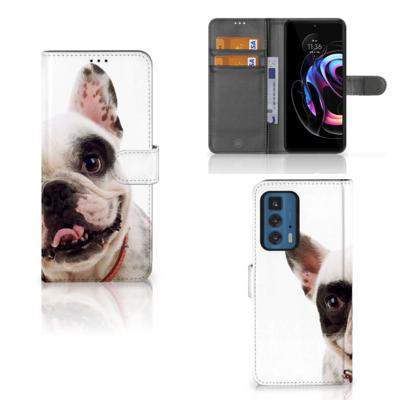 Motorola Edge 20 Pro | Telefoonhoesje | Met pasjeshouder | Franse Bulldog