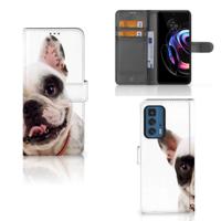 Motorola Edge 20 Pro | Telefoonhoesje | Met pasjeshouder | Franse Bulldog