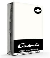 Cinderella Jersey Split-Topper Hoeslaken Ivory-Lits-jumeaux (200x200/210 cm) - thumbnail
