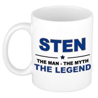 Naam cadeau mok/ beker Sten The man, The myth the legend 300 ml   -