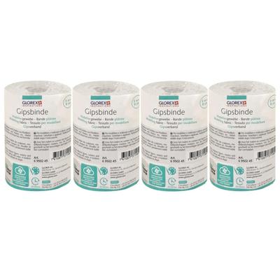 Glorex Keratex gips - 4x rollen - 3 meter x 8 cm - zwangere buik gipsen - hobby gips