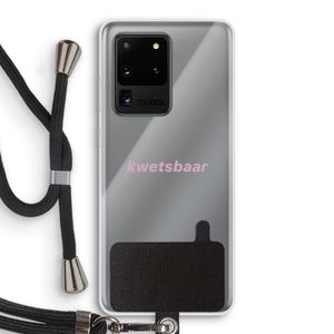 kwetsbaar: Samsung Galaxy S20 Ultra Transparant Hoesje met koord