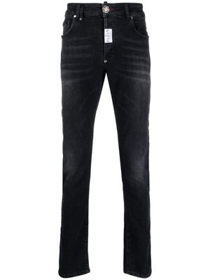 Philipp Plein jean droit à patch logo - Noir