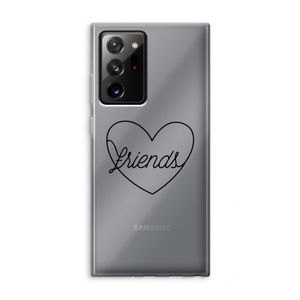 Friends heart black: Samsung Galaxy Note 20 Ultra / Note 20 Ultra 5G Transparant Hoesje