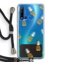 Ananasjes: Huawei P20 Lite (2019) Transparant Hoesje met koord