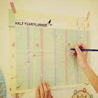 Half jaar Planner tabel papier formaat: 50 x 32 cm