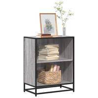 Boekenkast 60x35x76 cm bewerkt hout grijs sonoma eikenkleurig