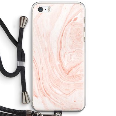 Peach bath: iPhone 5 / 5S / SE Transparant Hoesje met koord