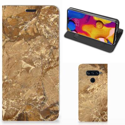 LG V40 Thinq | Standcase | Marmer Creme