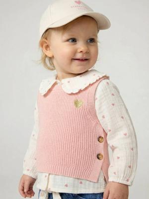 Mouwloze trui baby roze (poederkleur) Mouwloze trui baby roze (poederkleur)