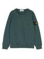 Stone Island Junior sweat en coton à patch logo - Vert