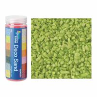 Decoratie zand/kiezels - groen - 500gr - zandkorrels - mini steentjes - 2 tot 6 mm