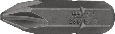 HAZET Bit 2217-PH2 · 5/16 inch (8 mm) zeskant massief · Kruiskop profiel PH · SW PH2